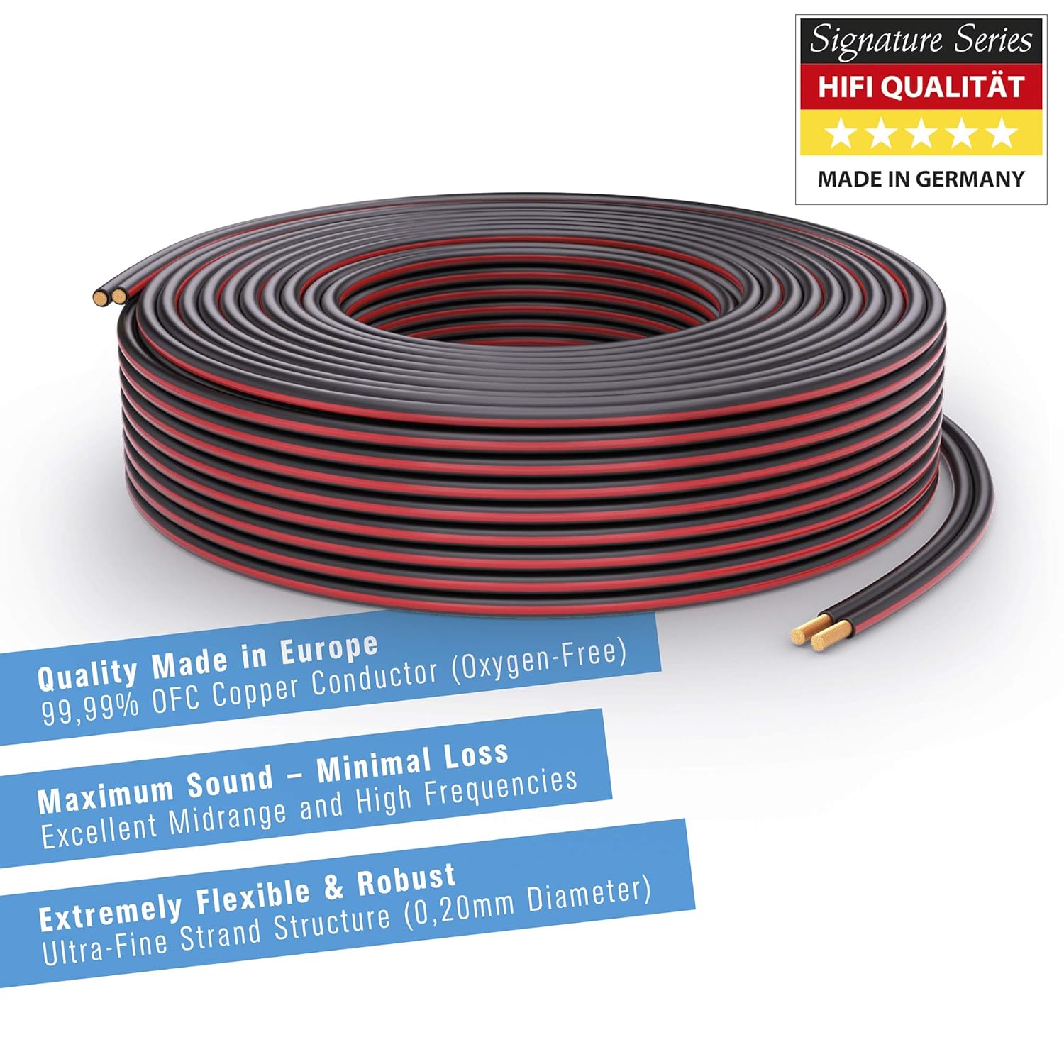 PureLink Speaker Cable OFC 2 x 2.50 mm² (0.20 mm) 15.0 m Black, 15,0m - Image 3
