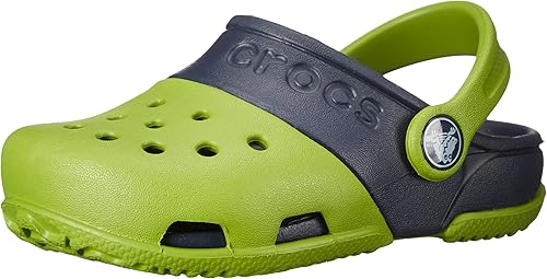 Amazon クロックス サンダル エレクトロ 2 0 クロッグ キッズ Parrot Green Navy 12 0 Cm Crocs クロックス クロッグ サボ