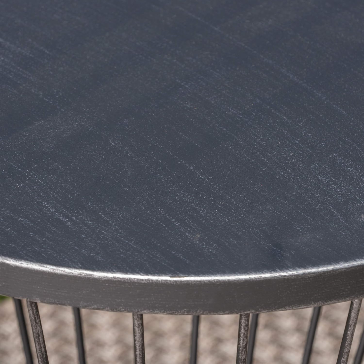 Christopher Knight Home Lassen Outdoor 16" Iron Side Table, Matte Black : Garden & Outdoor