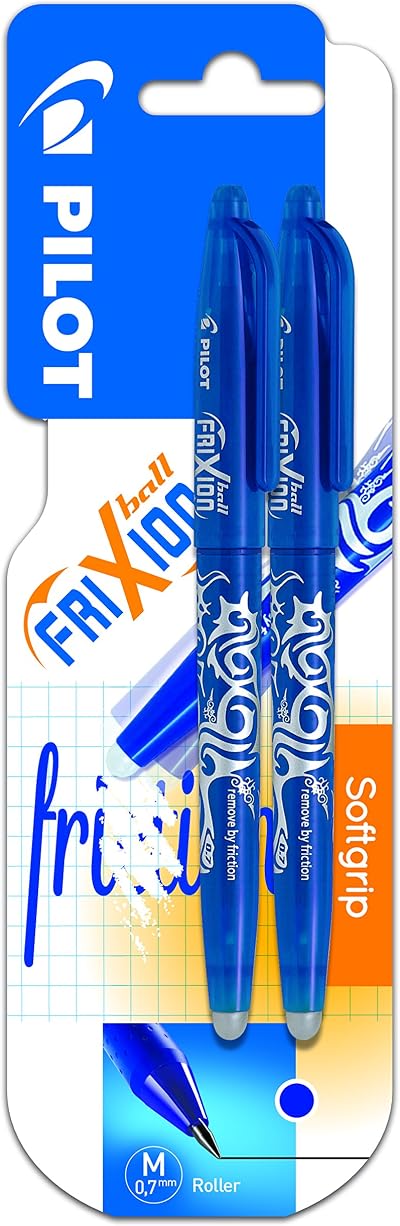 Pilot FriXion Ball Erasable Pen 0.7mm Blue Twin Pack