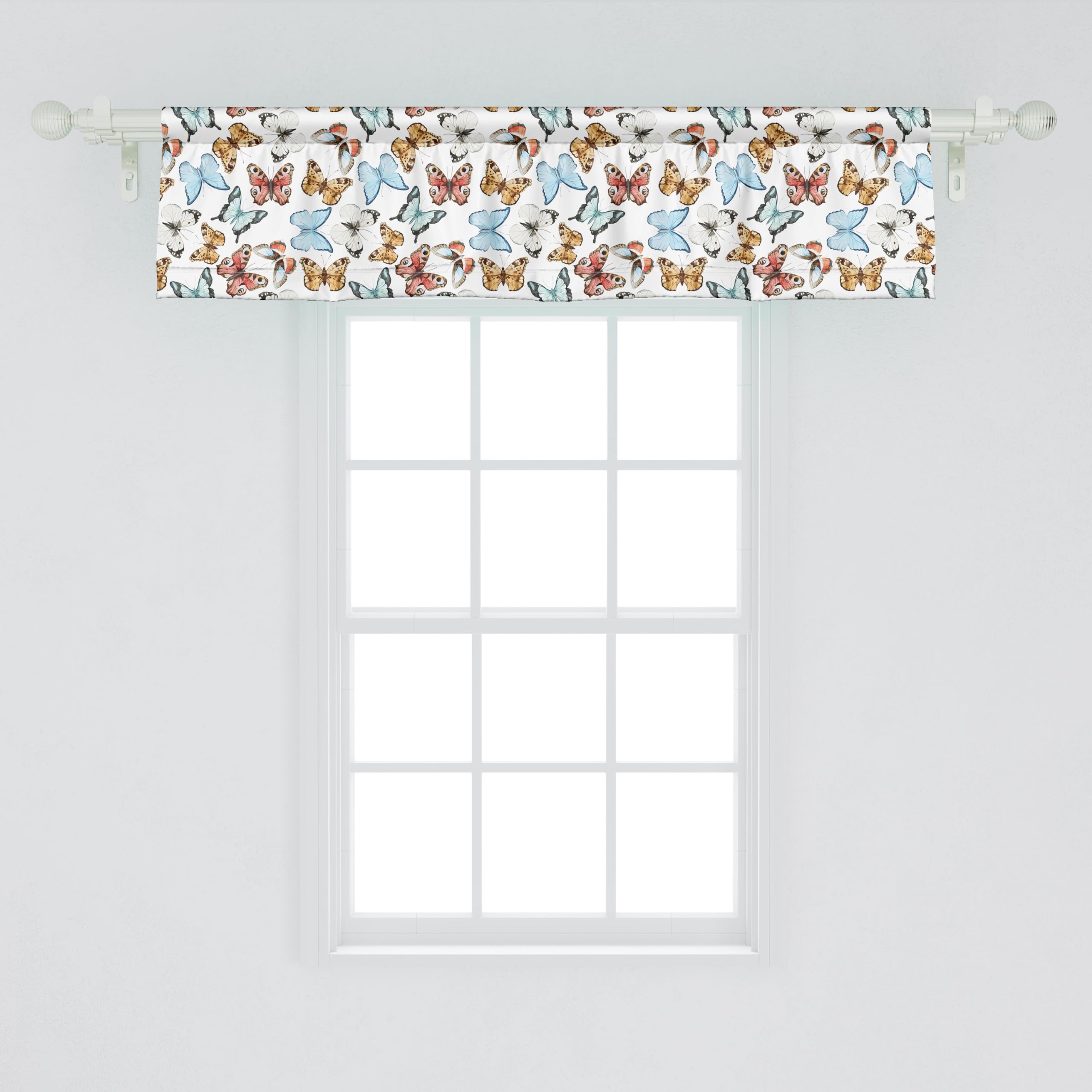 Ambesonne Butterfly Window Valance, Various