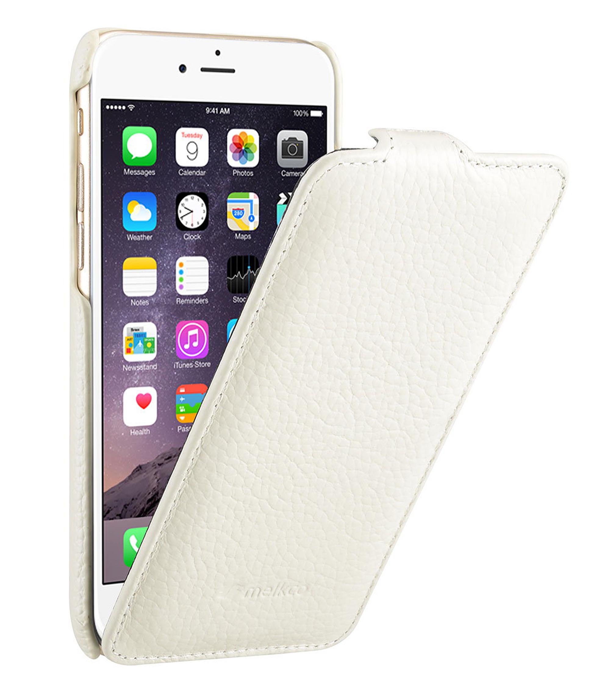 MELCKO Edle Case/Coated Leather Outer Case/Textile Interior Cover/Folding Mobile Phone Protection/Ultra-Slim Flip Case