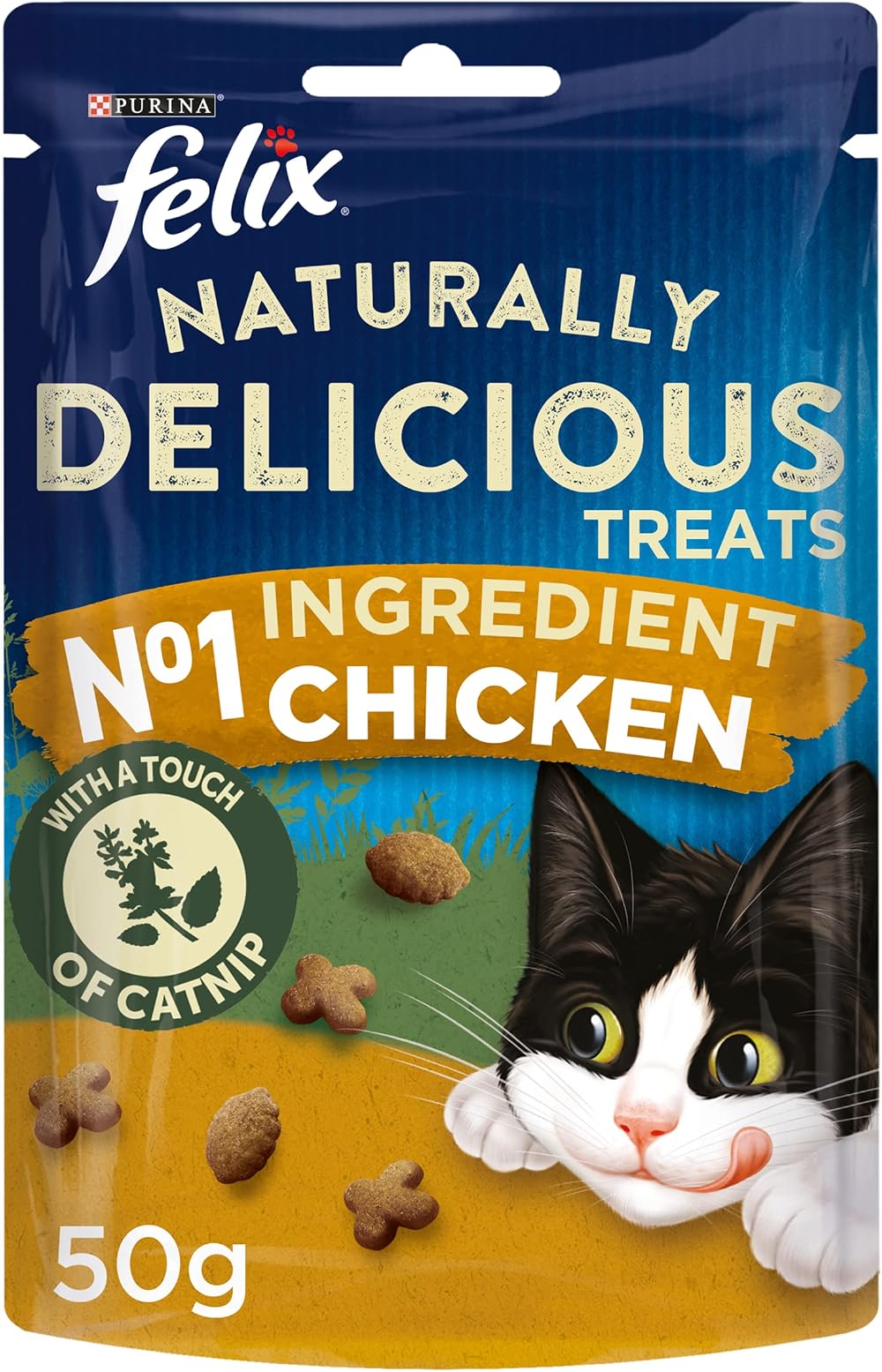FELIX Naturally Delicious Chicken Cat Treats 50g Pack of 8