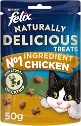 FELIX Naturally Delicious Chicken Cat Treats 50g Pack of 8