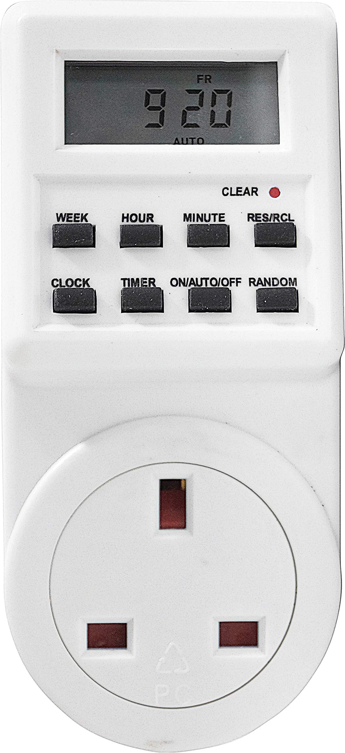 Netagon Electric Appliance Plug-in Programmable Digital Timer Socket Plug (24 Hours, 7 Day, LCD Display) (Pack of 1)