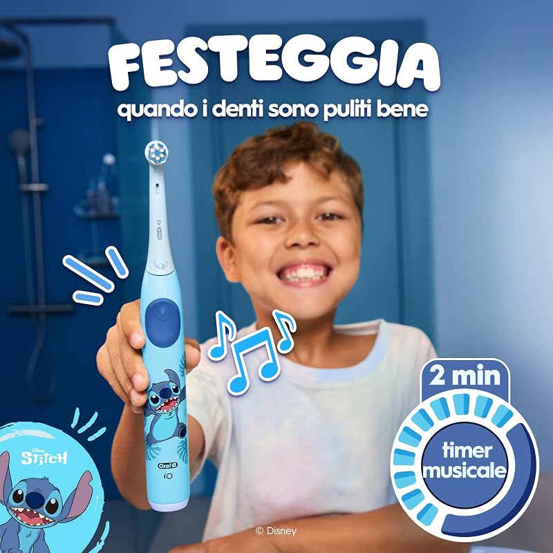 Spazzolino Elettrico iO Kids 6+, 1 Testina, Custodia, Azzurro