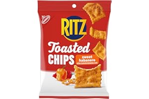 RITZ Toasted Chips Sweet Habanero Crackers, Individual Snacks, 2.5 oz Snack Pack