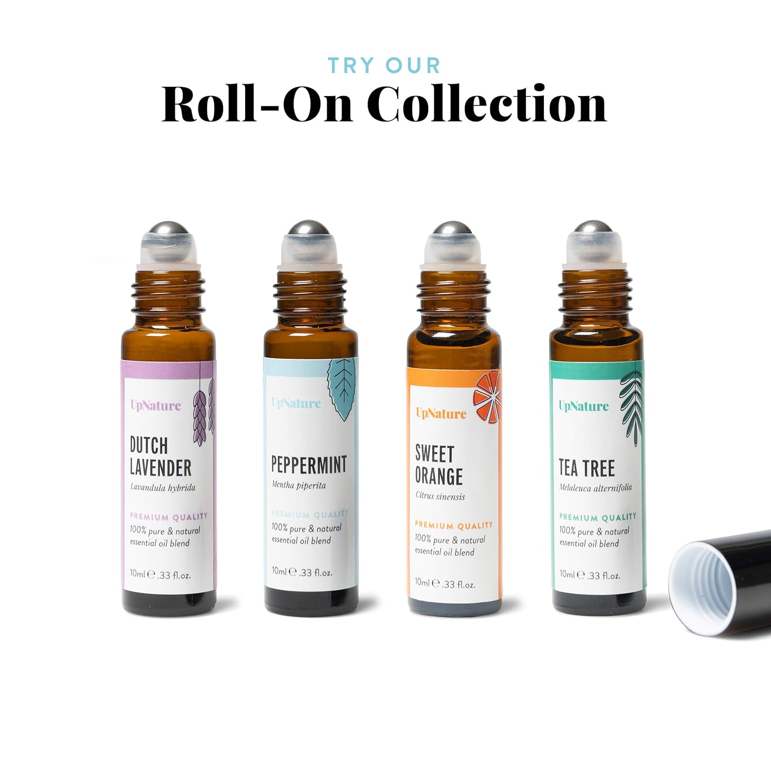 Peppermint Essential Oil Roll-On - Migraine Essential Oil Roller - Headache Relief - Reduces Stress, Leak-Proof Metal Rollerball - Travel Safe - No Diffuser Needed!: Beauty