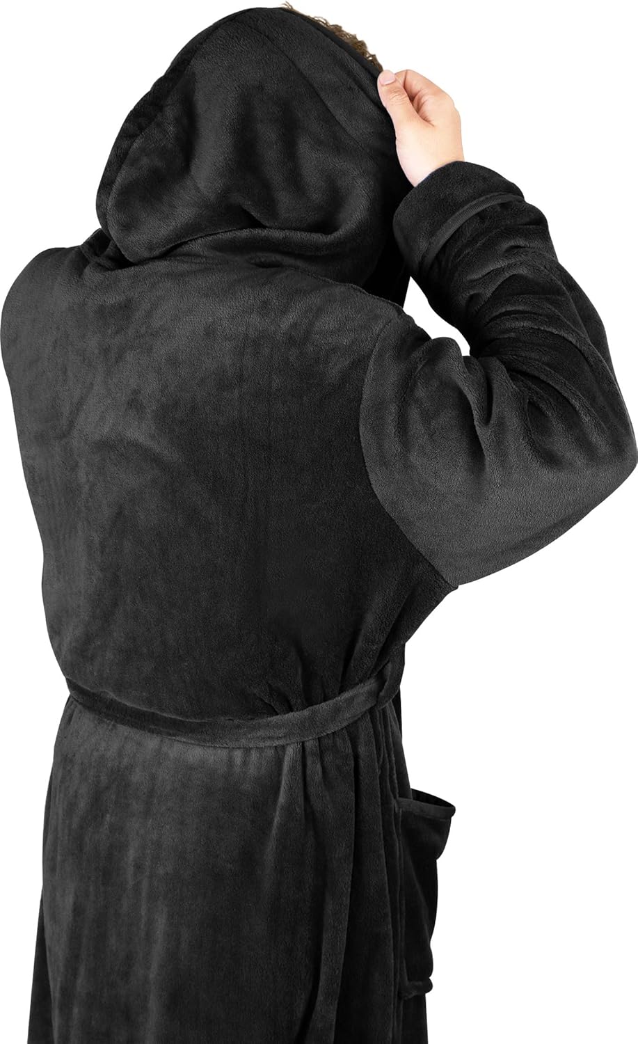NY Threads Mens Hooded Robe - Plush Long Bathrobes for Men at  Men’s Clothing store