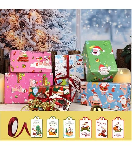 Papier cadeau Noël Père rétro vintage - La Boule Rouge Papier cadeau Noël Père rétro vintage - La Boule Rouge