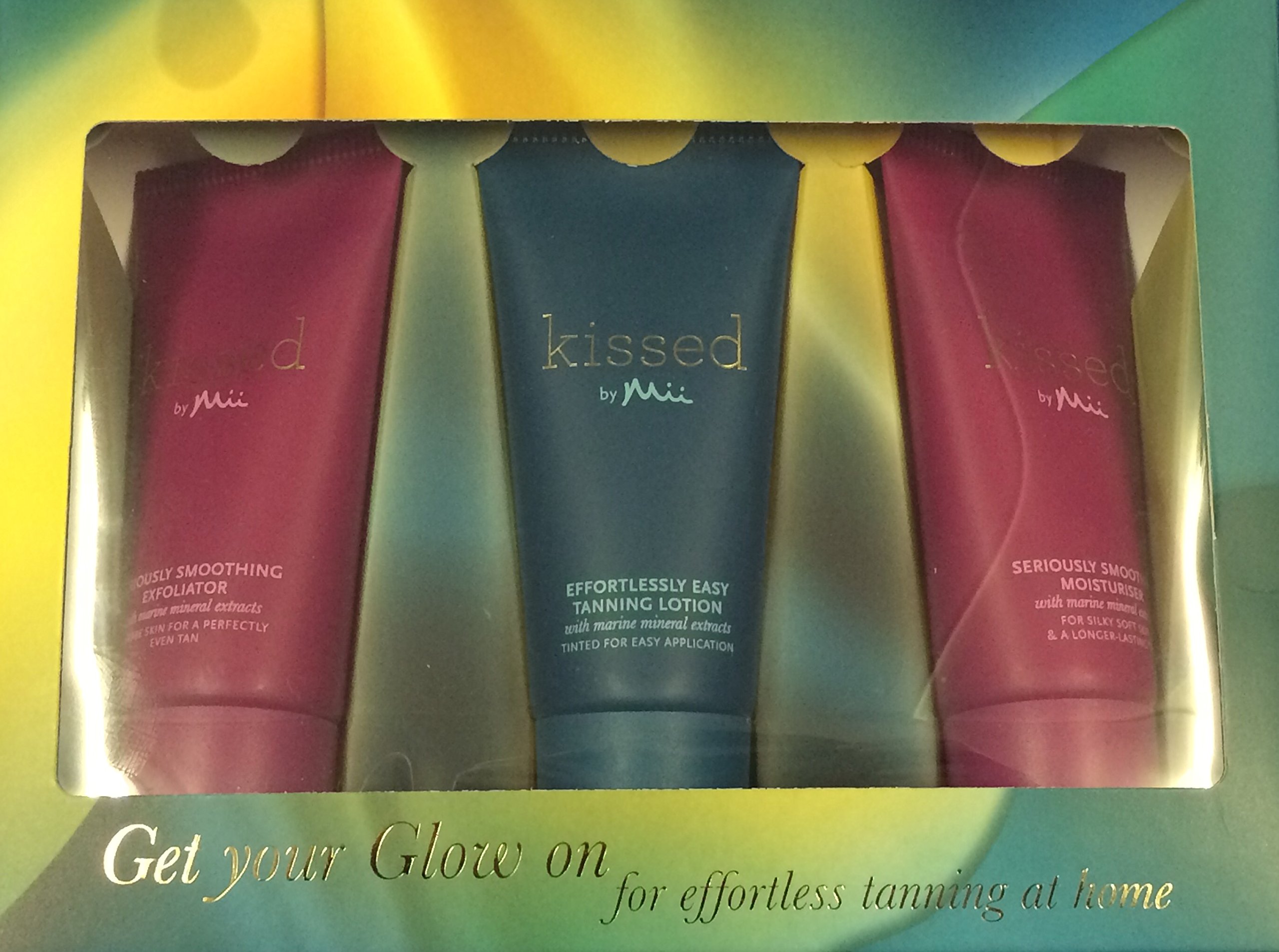 Mii Cosmetics - Kissed By Mii Get Your Glow On Kit - Mini Exfoliator, Tanning Lotion & Seriously Smoothing Moisturiser