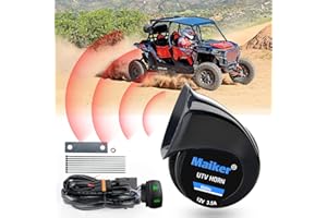 MAIKER UTV Horn Kit, RZR Horn Kit Easy Installation with Rocker Switch 12V 510Hz for Polaris RZR Ranger, PRO XP, Can Am, Up t