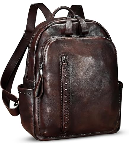 Amazon.com: Genuine Leather Backpack Purse for Women Vintage  display picture 3