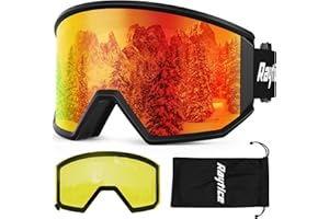 RAYTICE Ski Goggles Lenses are Produced by Carl Zeiss Sunlens, Flip-Up Snow Goggles with Replaceable Lens for Men and Women