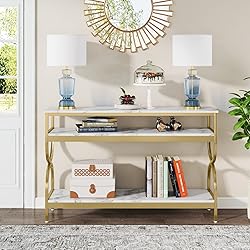 Tribesigns 3-Tier Console Table, 55 inch Sofa Table