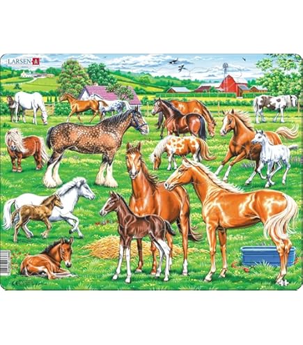 Playhouse Handsome Horse Puzzle - 24-Piece Die-Cut Shaped Puzzle For Kids Ages 3+