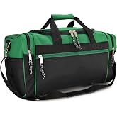 DALIX 21" Blank Sports Duffle Bag Gym Bag Travel Duffel Adjustable Strap in Green