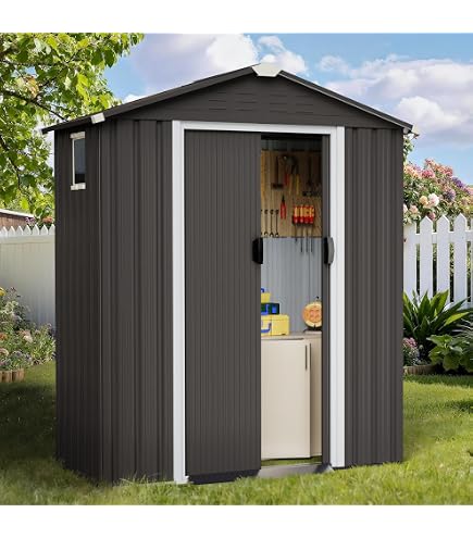 Amazon.com : Shintenchi 5x3 FT Outdoor Storage Shed with Window