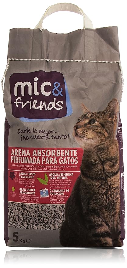 Mic & Friends Arena Absorbente Perfumada para Gatos - 5000 g