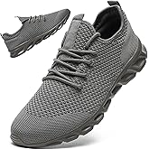Linenghs Mens Running Shoes Tennis Gym Sneakers Casual Slip On Walking Lightweight Athletic Mesh Workout Breathable Fashion Sports Shoes