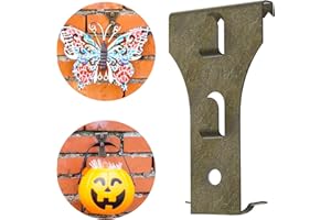 NACETURE Brick Hook Clips (4 Pack) — Fits 2.25"–2.40" Bricks Only, Requires ≥1/8" Mortar Recess — No-Drill Metal Brick Hangers, Holds Up to 25 lb — for Outdoor Wreaths, Lights, Décor
