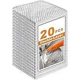 20 Pcs New Upgrade 3-Layer Metal Dish Cloth, No Scratches Wire Cleaning Cloth , Reusable Multipurpose Wire Dishwashing Rag for Kitchen Cleaning Cloths,Sinks,Dishes,Stove Top, Dimensions, 7.87“ x 7.87”