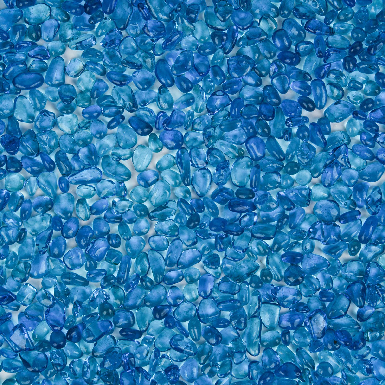 Hisredsun 2.1lbs Sea Blue Glass Stones, Small Fire Glass Pebbles Artificial Crystal Gemstones Decorative Stones River Pebbles for Aquarium, Flowerpot, Landscaping, Vase Fillers