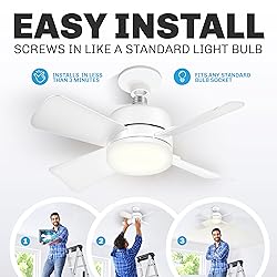 Bell+Howell Socket Breeze Socket Fan Light with