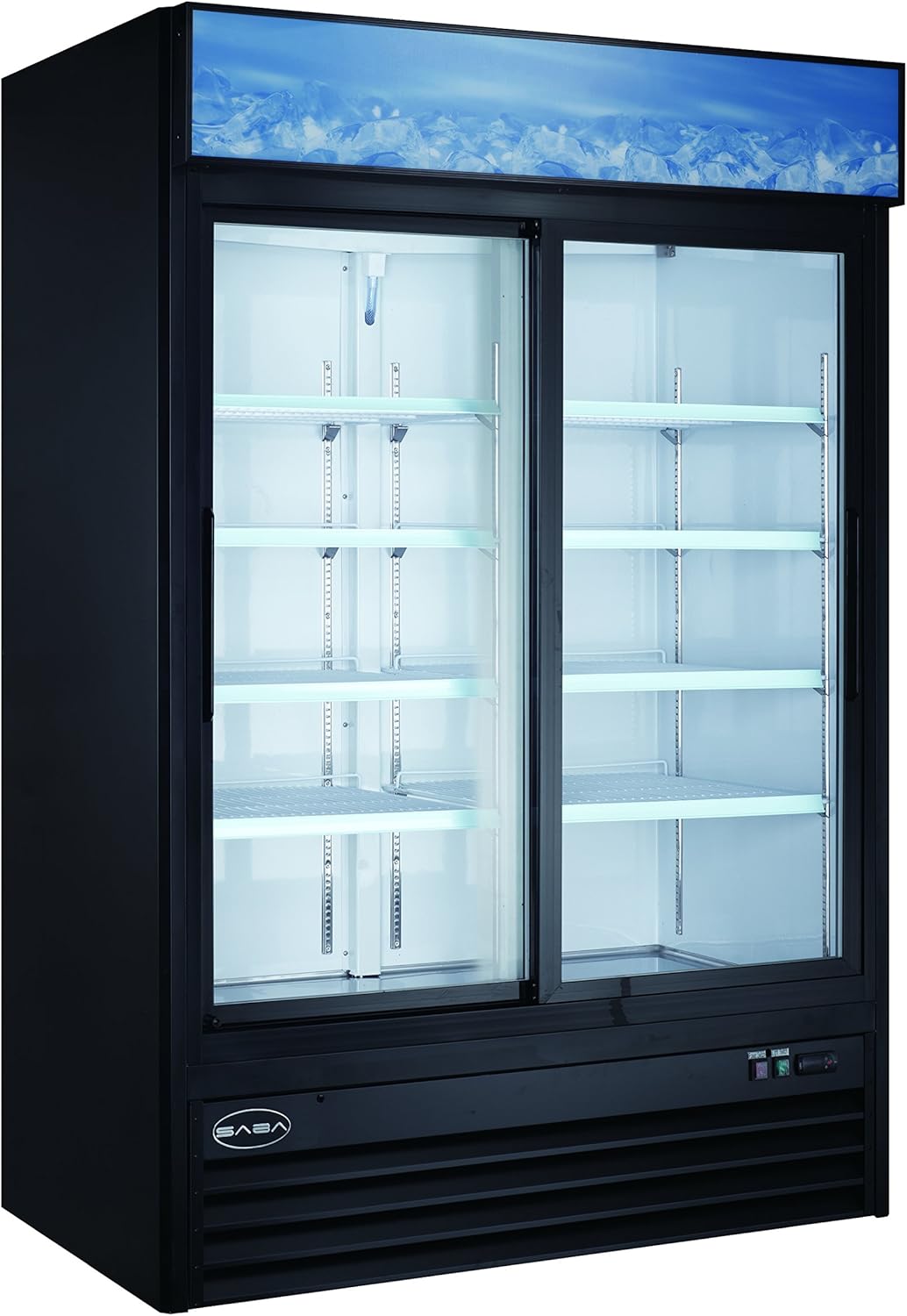 sliding door display fridge