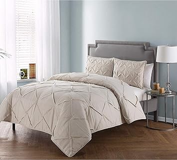 Amazon Com K U P 3 Pc Ivory Beautiful Comforter Set Queen Size