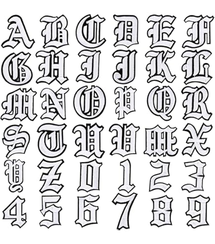Glitter Old English Letter シルバー Silver Glass Glitter Letters 6