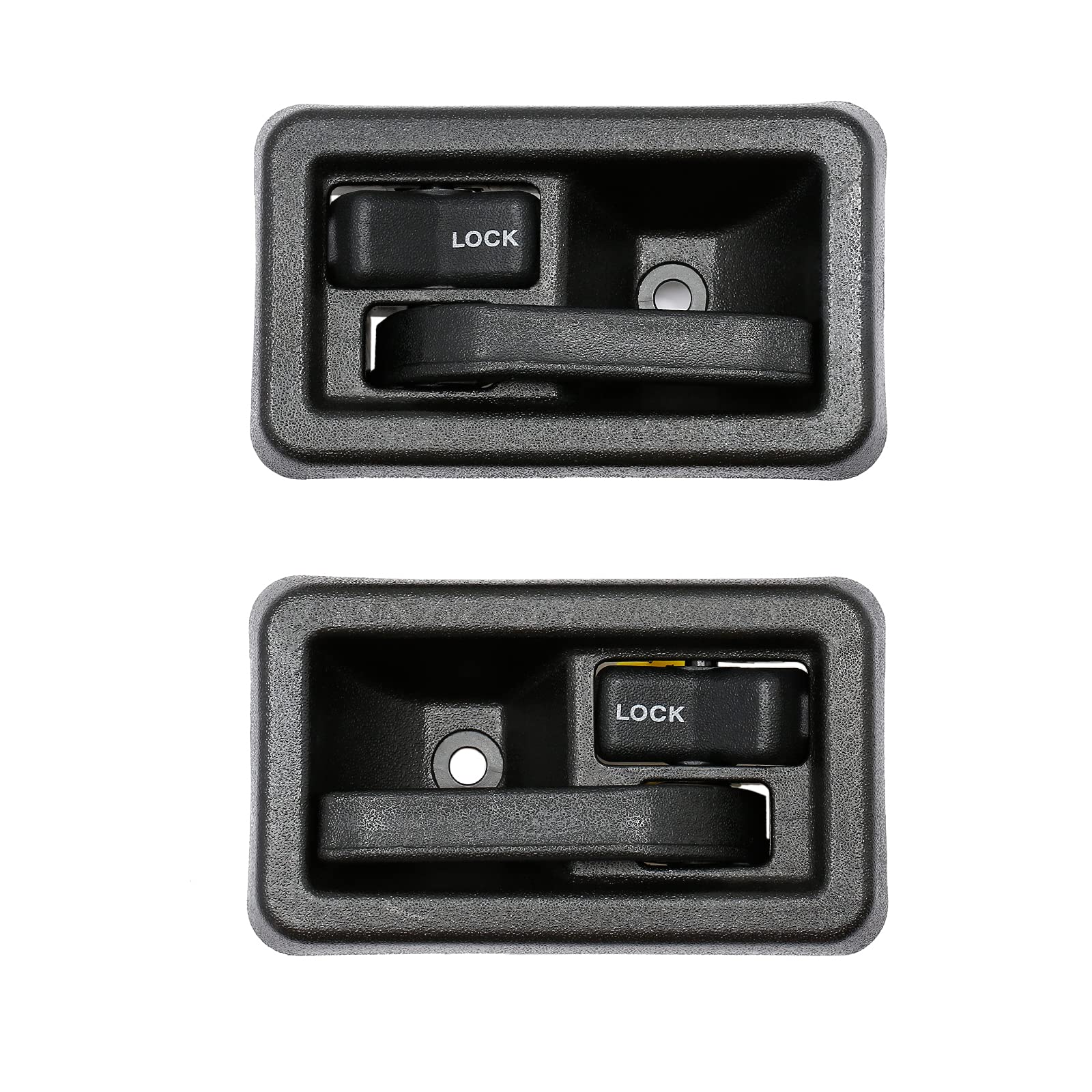 Photo 1 of Gledewen Interior Door Handles (Pair), Compatible with Jeep Wrangler 1987-1996 YJ, 1997-2006 TJ, Inside Front Left Driver & Right Passenger Side | Replaces# 79540, 79541 Inner Handle Set