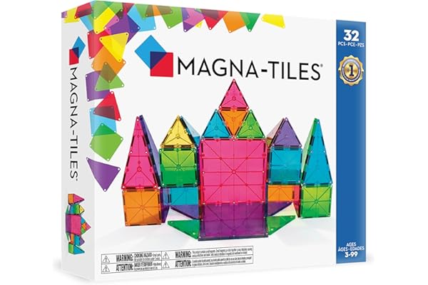 MAGNA-TILES Classic 32-Piece Magnetic Construction Set, The ORIGINAL Magnetic Building Brand