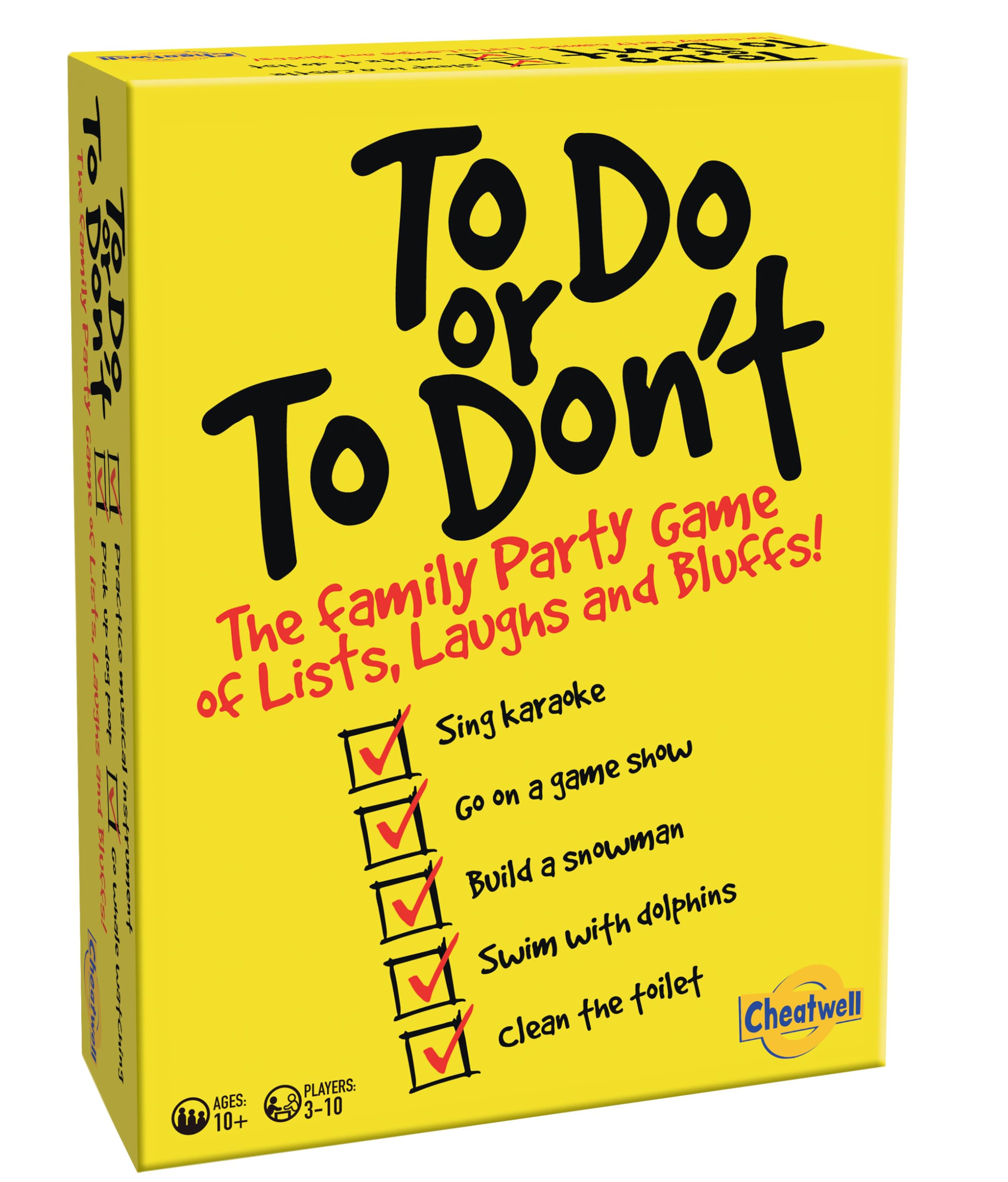Cheatwell Games To Do Or To Don't, Family Party Game, Bluffing Card Game, Ages 10+