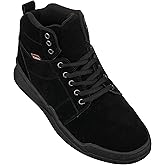 CALTO Men's Invisible Height Increasing Elevator Shoes - Black Athletic Ankle Top Sneaker Boots - 2.6 Inches Taller - H3124- Size 11 D(M) US