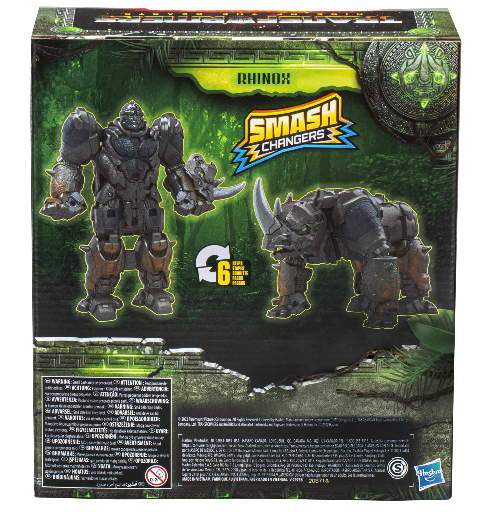 Transformers Toys Rise of The Beasts Movie, Smash Changer Rhinox Converting Action Figure for Ages 6 and up, 9-inch