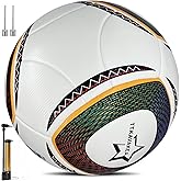 TTKAVAKEA Size 5 Soccer Ball,Waterproof PU Leather,Official Match Ball, Soccer Balls Training,with Pump & Needles