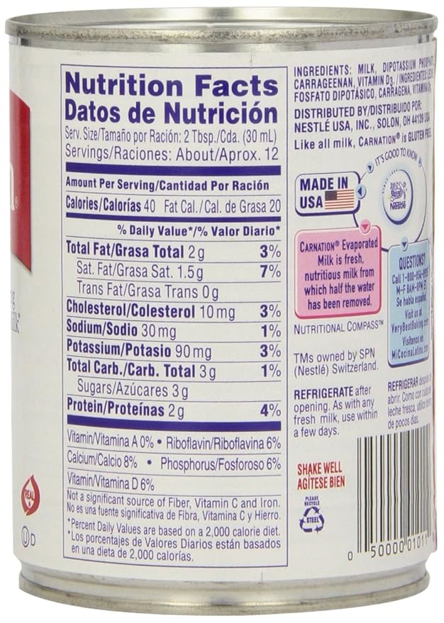 32 Evaporated Milk Nutrition Label Label Design Ideas 2020