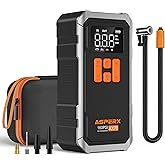AsperX Tire Inflator Portable Air Compressor, 160PSI Cordless Portable Air Pump for Car Tire, 10000mAh 3X Faster Inflation Po