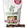 Nature Gnaws Braided Pork Bully Sticks for Dogs 5-6" (20 Count) - Long Lasting for Small and Medium Dogs - Natural Bacon Dog Chew Treats - Rawhide Free