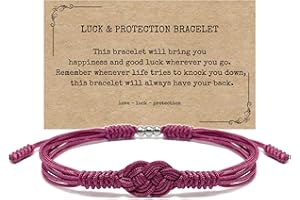 HARACRAFT Infinity Protection Bracelet, Forever Lucky and Safe Multiple Color Tibetan Bracelet, Surfer String Wrap Bracelet for Men, Women, Forever Friendship, Luck and Protection