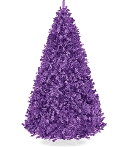 Amazon.com: Goplus 7ft Pre-lit Black Christmas Tree, Hinged