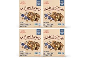 Maine Crisp Wild Blueberry Crisps - Gluten-Free Crackers With Blueberries, California Walnuts & Rosemary - Delicious Snack Crackers for Cheese Board & Toppings - Non-GMO, Grain-Free | 4-Pack