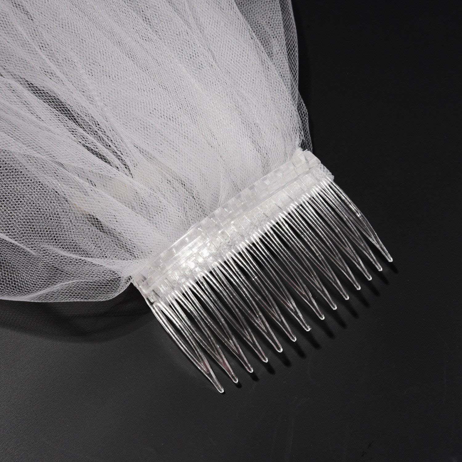 Pangda 10 Pieces Hair Clip Combs 14 Teeth Plastic Bridal Wedding Veil Combs, Clear : Beauty