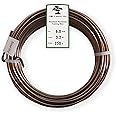 Anodized Aluminum 6.0mm Bonsai Training Wire 250g Large Roll (10.5 feet) - Choose Your Size and Color (6.0mm, Brown)