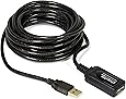 Plugable 5 Meter (16 Foot) USB 2.0 Active Extension Cable Type A Male to A Female