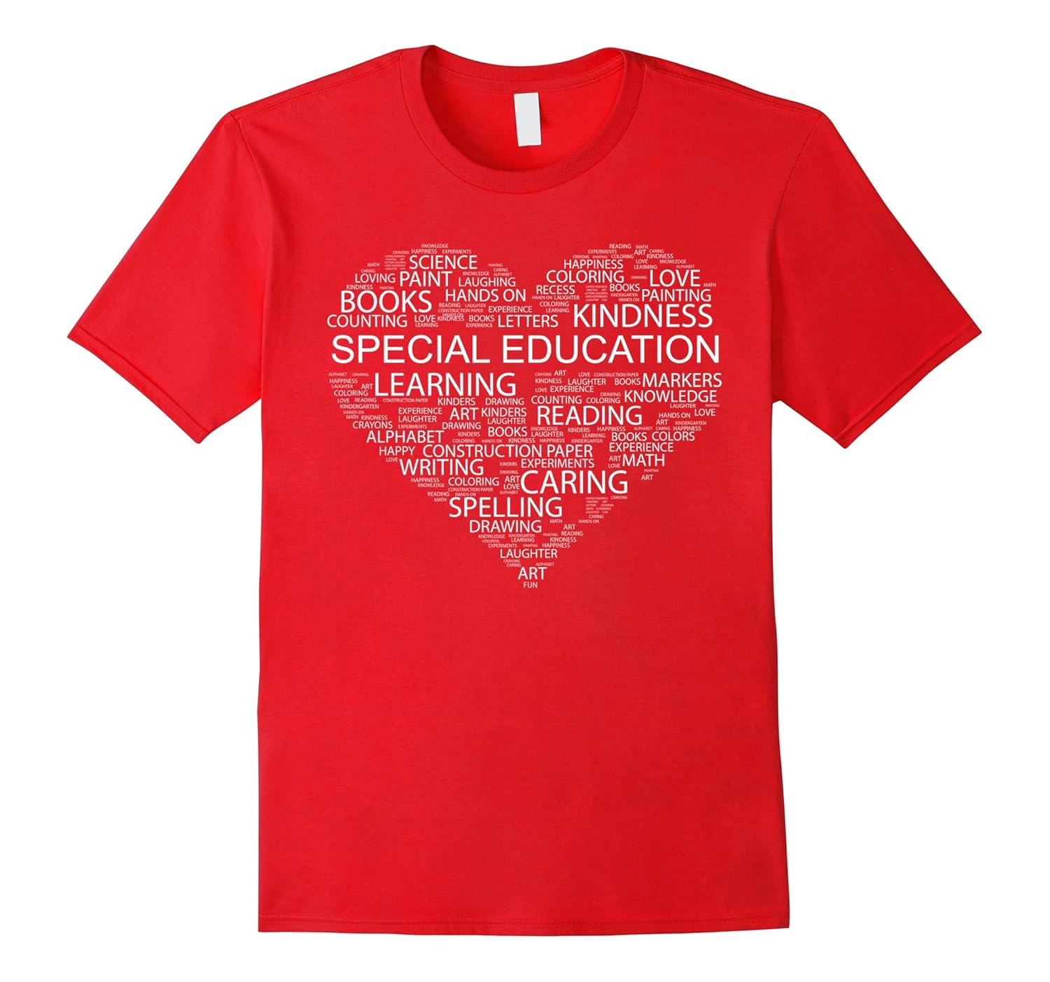 Special Education Teacher Word Heart T-Shirt Funny-ANZ