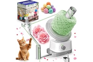 COZYBOMB Yarn Winder | Electric Yarn Ball Winder, 13oz Dual Strong Tension Knit Spinner for Crocheting, Automatic Crochet Wheel for Knitting Christmas Birthday Gift, Swift Weaving Ball Yarning Cake Roller