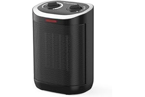 OPRUNSY Space Heater for Indoor Use, 1500W PTC Ceramic Heater with Thermostat, Small Space Heater 2S Rapid Heating, 3 Modes, Electric Portable Heater with Safety Protection for Bedroom, Quiet Office