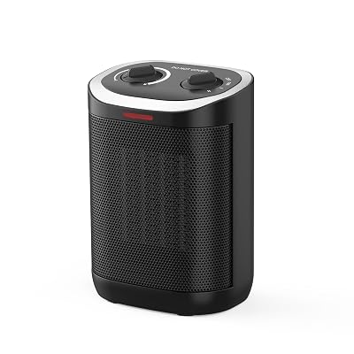 1500W Space Heater, Portable Ceramic Small Space Heater for Indoor Use, Overheated & Tip-Over Safety Protection, Personal Electric Space Heater with Thermostat for Desk, Office, Home, and Room Use